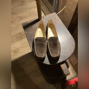 AK Anne Klein iflex Brown Suede Loafers Size 7.5